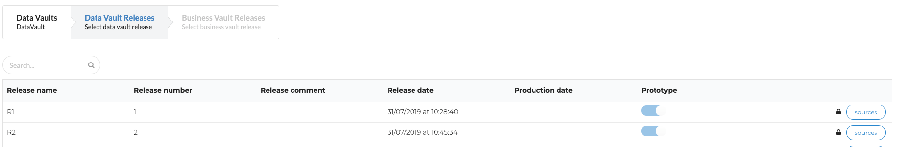 Point in time tables Release 4 1 7 1