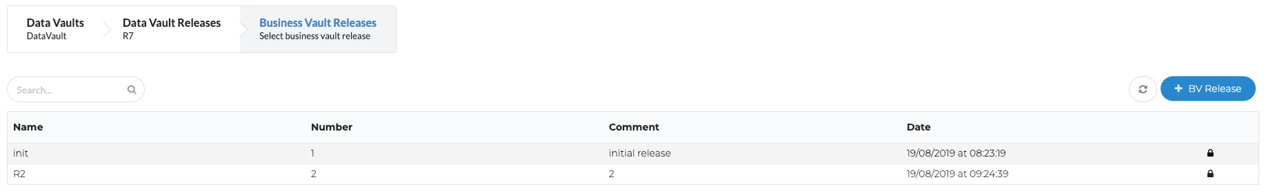 Point in time tables Release 4 1 7 7