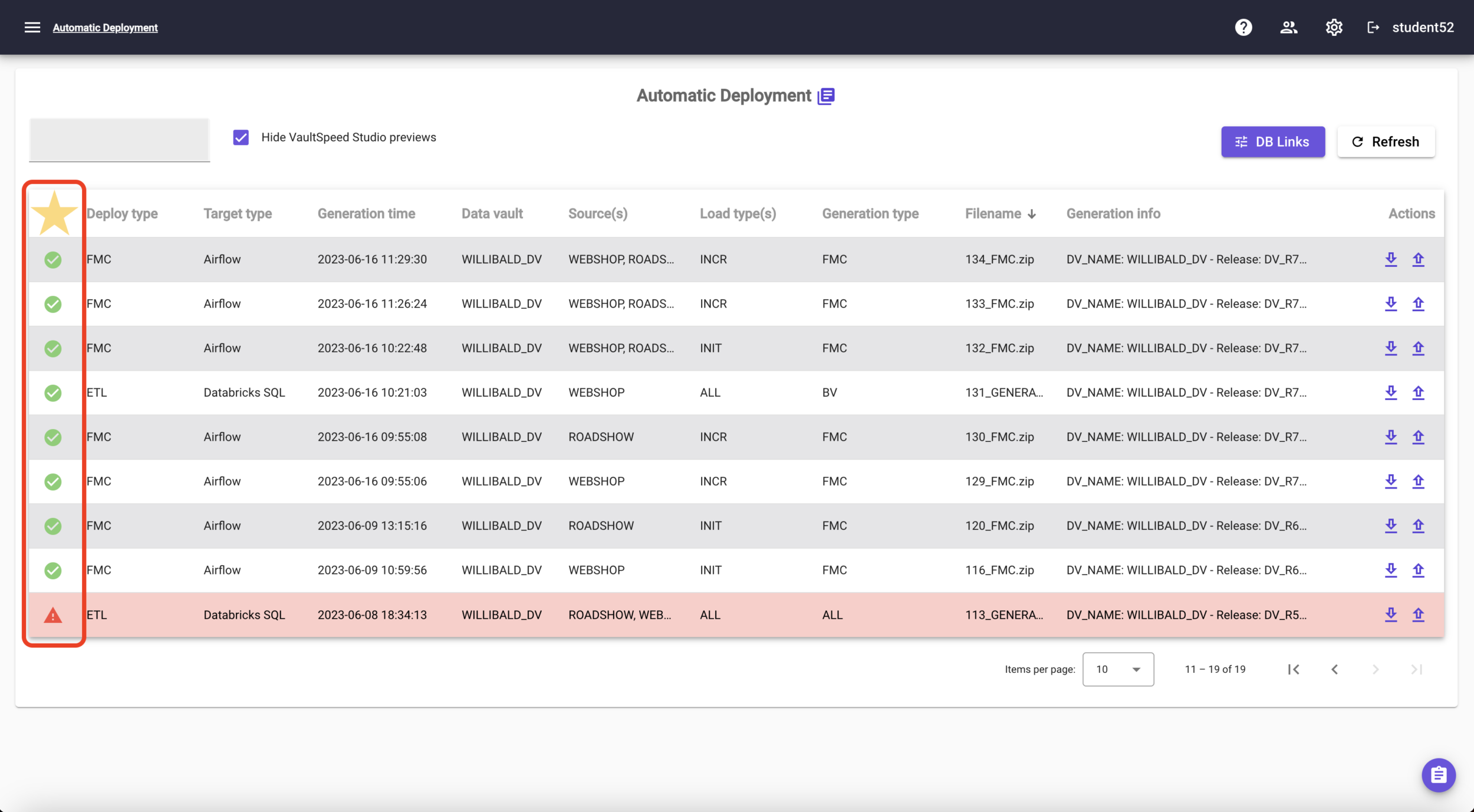 Improved master data management and deployment status… | VaultSpeed